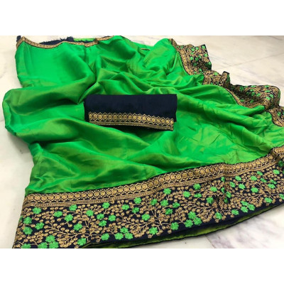 Sana Silk Saree With Heavy Embroidery Work